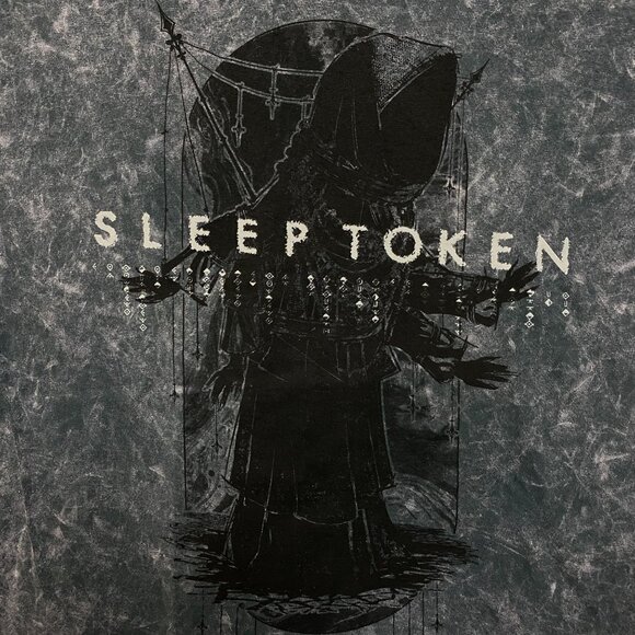 Sleep Token Take Me Back to Eden Aqua Regia Rock Band Mineral Wash T-Shirt Large - Picture 2 of 4